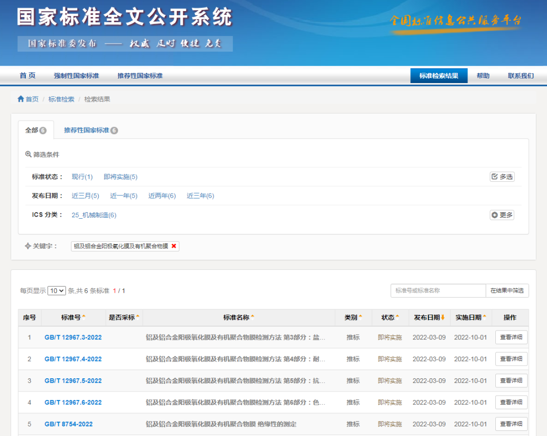 偉業(yè)集團參與修訂的四項鋁表面處理國家標準正式發(fā)布，將于10月1日實施